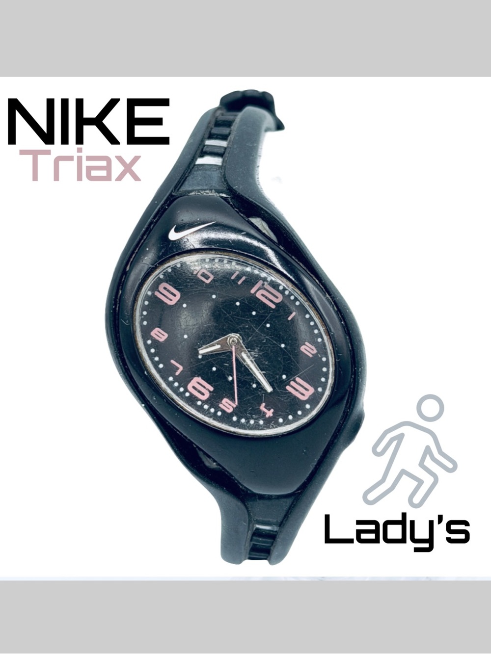 Nike Triax Ladies Black Watch with Pink Accents
